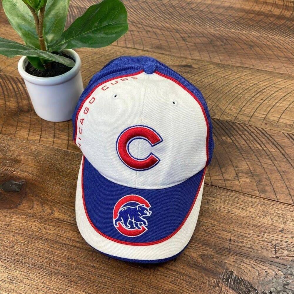 VINTAGE vtg Chicago Cubs Baseball Hat MLB cotton embroidered twins enterprise